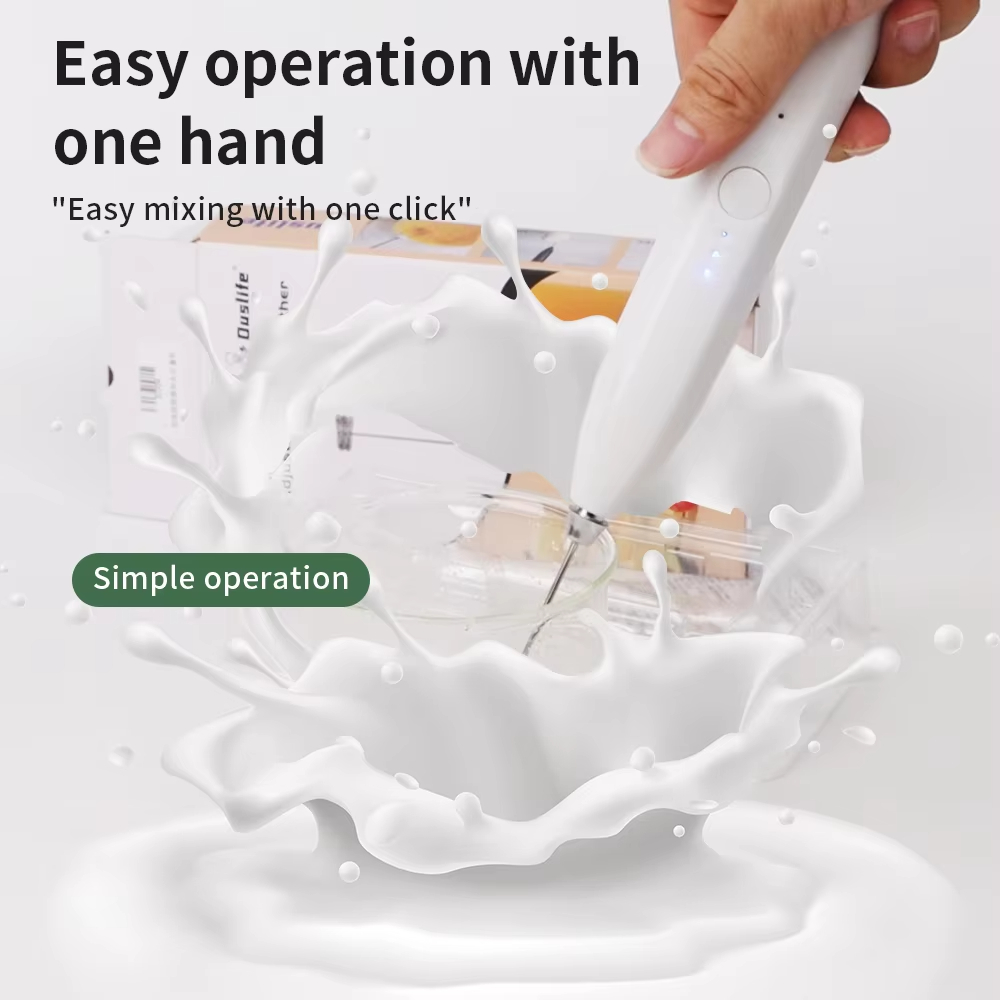 Electric Milk Frother Handheld - Electric Milk Frother, 3-Speed Kitchen Supplies,